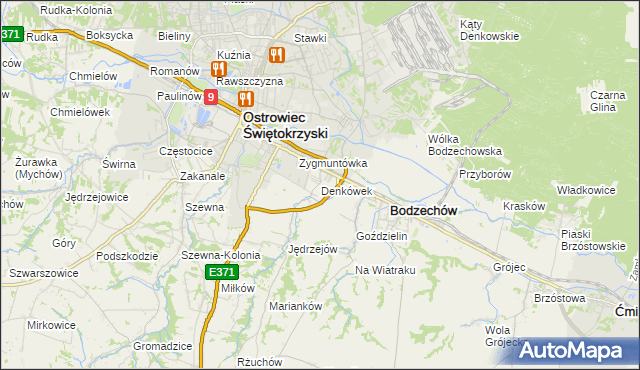 mapa Denkówek, Denkówek na mapie Targeo