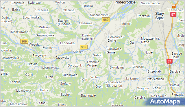 mapa Gaboń, Gaboń na mapie Targeo