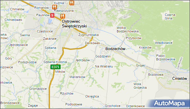 mapa Goździelin, Goździelin na mapie Targeo