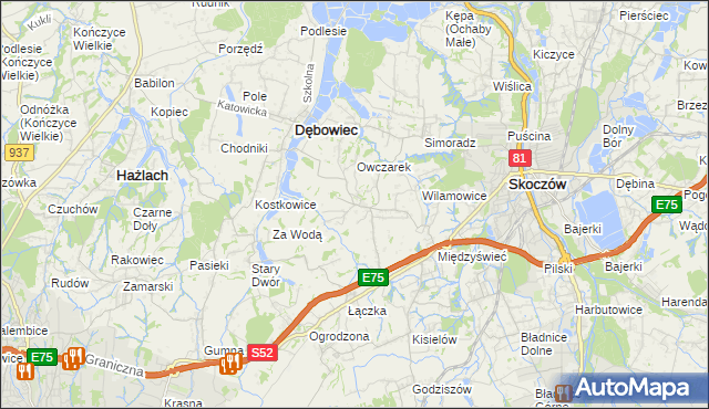 mapa Iskrzyczyn, Iskrzyczyn na mapie Targeo
