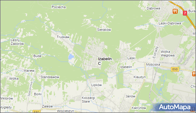 mapa Izabelin C, Izabelin C na mapie Targeo