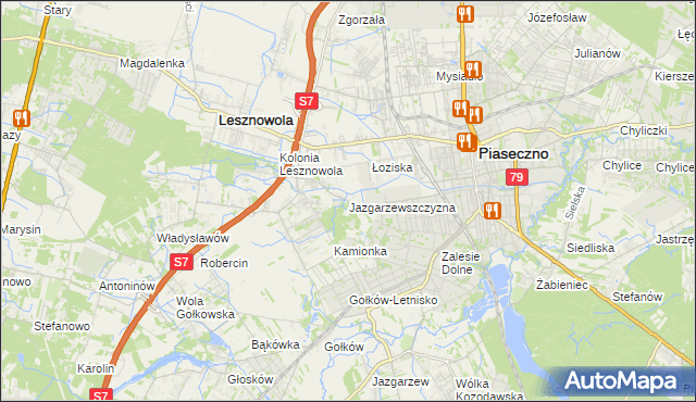 mapa Jazgarzewszczyzna, Jazgarzewszczyzna na mapie Targeo