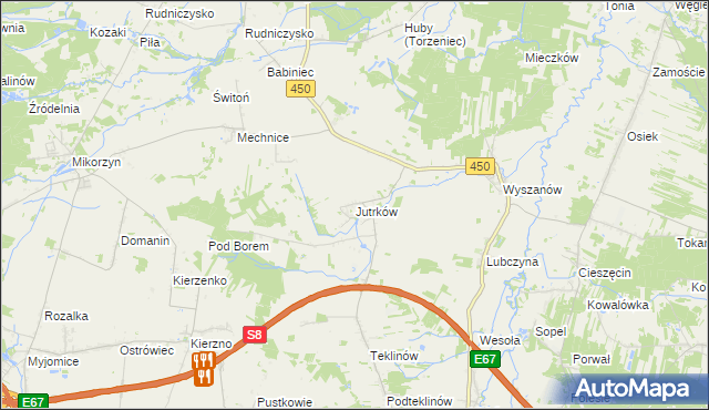 mapa Jutrków, Jutrków na mapie Targeo
