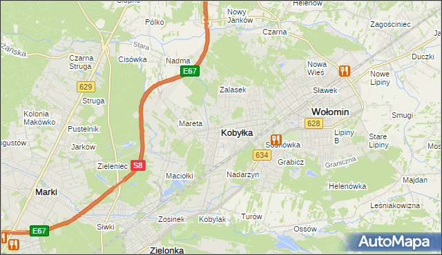 mapa Kobyłka, Kobyłka na mapie Targeo