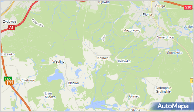 mapa Kołowo, Kołowo na mapie Targeo