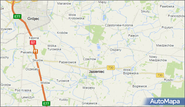 mapa Kurczowa Wieś, Kurczowa Wieś na mapie Targeo