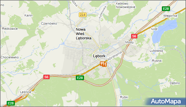 mapa Lębork, Lębork na mapie Targeo