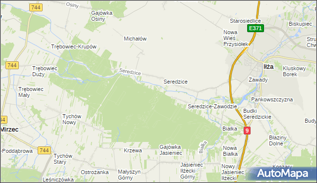 mapa Leśniczówka Seredzice, Leśniczówka Seredzice na mapie Targeo