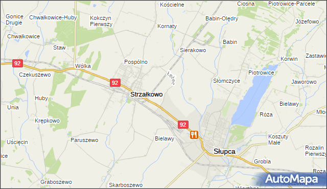 mapa Łężec gmina Strzałkowo, Łężec gmina Strzałkowo na mapie Targeo