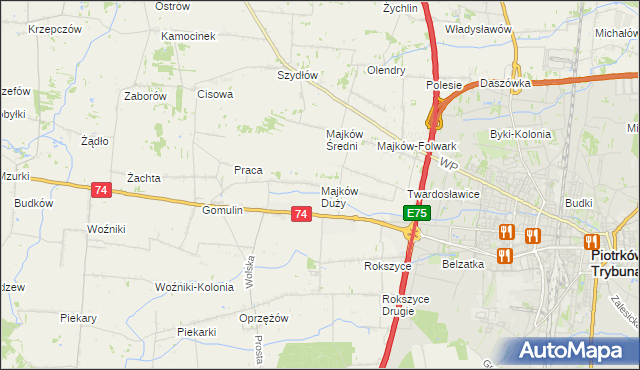 mapa Majków Duży, Majków Duży na mapie Targeo