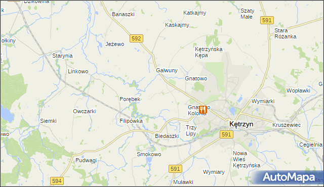 mapa Marszewo gmina Kętrzyn, Marszewo gmina Kętrzyn na mapie Targeo