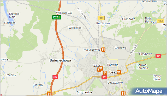 mapa Maryszewice, Maryszewice na mapie Targeo