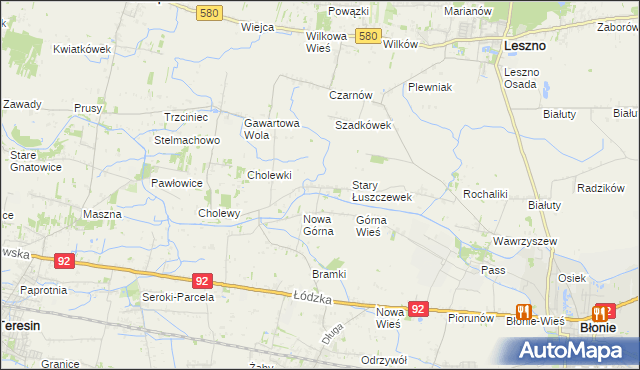 mapa Nowy Łuszczewek, Nowy Łuszczewek na mapie Targeo