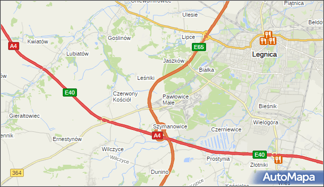 mapa Pawłowice Małe gmina Krotoszyce, Pawłowice Małe gmina Krotoszyce na mapie Targeo