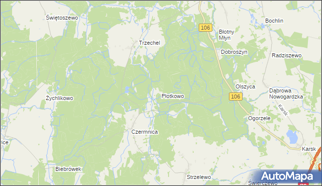 mapa Płotkowo, Płotkowo na mapie Targeo