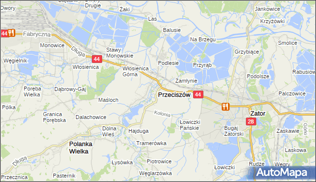 mapa Przeciszów, Przeciszów na mapie Targeo