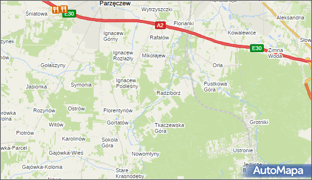 mapa Radzibórz, Radzibórz na mapie Targeo