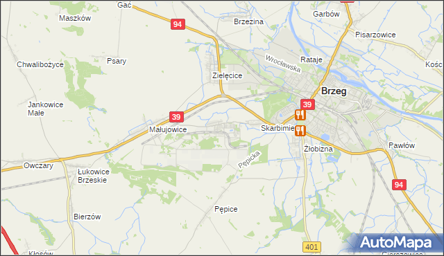 mapa Skarbimierz-Osiedle, Skarbimierz-Osiedle na mapie Targeo