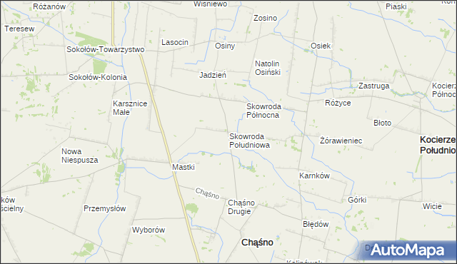 mapa Skowroda Południowa, Skowroda Południowa na mapie Targeo