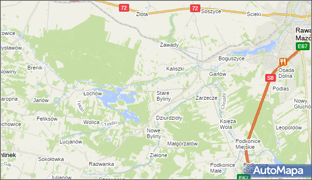 mapa Stare Byliny, Stare Byliny na mapie Targeo
