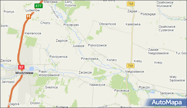 mapa Strzeszkowice, Strzeszkowice na mapie Targeo