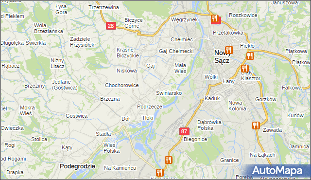 mapa Świniarsko, Świniarsko na mapie Targeo