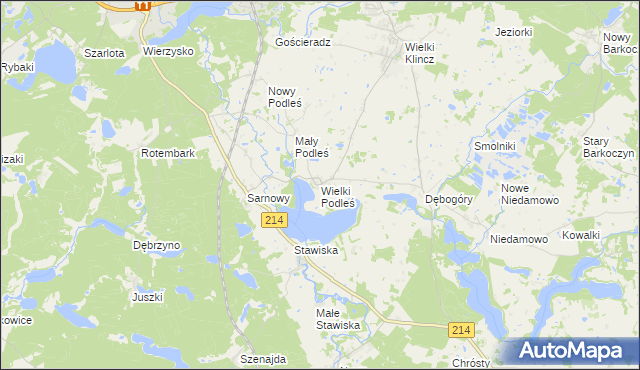 mapa Wielki Podleś, Wielki Podleś na mapie Targeo
