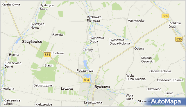 mapa Wincentówek gmina Bychawa, Wincentówek gmina Bychawa na mapie Targeo