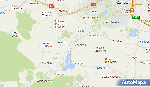 mapa Żdanówek, Żdanówek na mapie Targeo