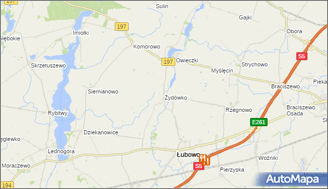 mapa Żydówko, Żydówko na mapie Targeo