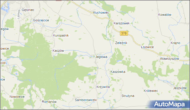 mapa Jegłowa, Jegłowa na mapie Targeo