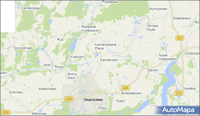 mapa Kamierowo, Kamierowo na mapie Targeo