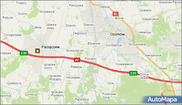 mapa Konstantki, Konstantki na mapie Targeo