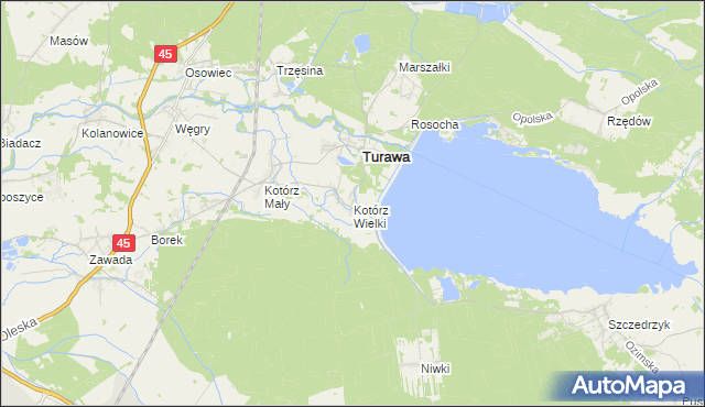 mapa Kotórz Wielki, Kotórz Wielki na mapie Targeo