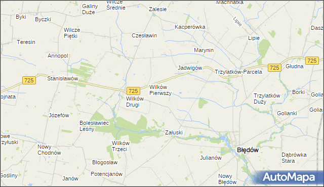 mapa Łaszczyn gmina Błędów, Łaszczyn gmina Błędów na mapie Targeo