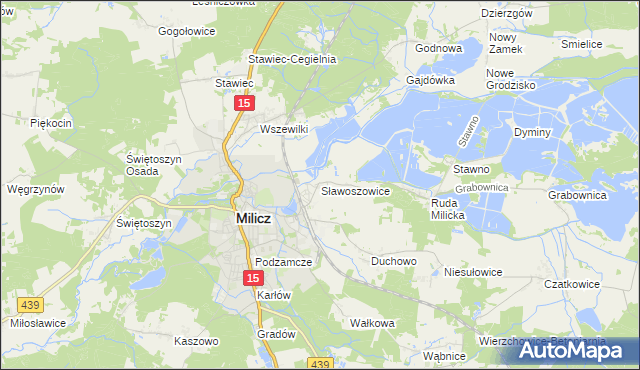 mapa Sławoszowice, Sławoszowice na mapie Targeo