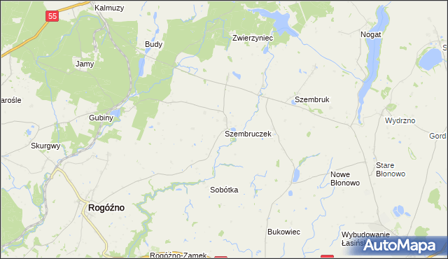 mapa Szembruczek, Szembruczek na mapie Targeo