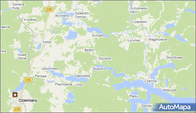 mapa Szludron, Szludron na mapie Targeo