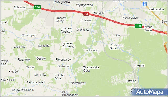 mapa Radzibórz, Radzibórz na mapie Targeo