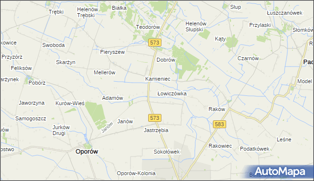 mapa Łowiczówka, Łowiczówka na mapie Targeo