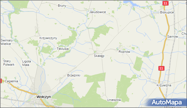 mapa Skałągi, Skałągi na mapie Targeo