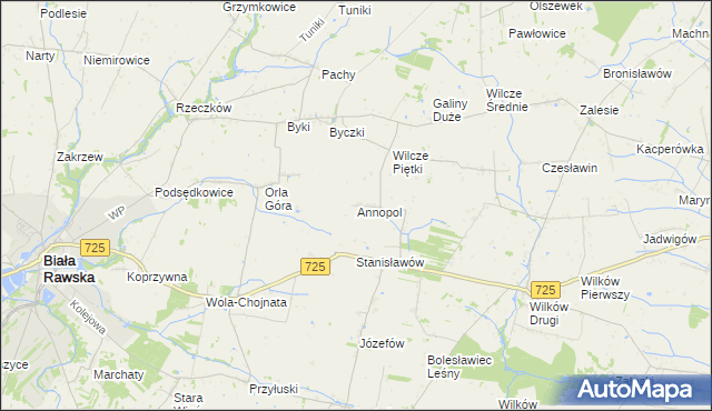 mapa Annopol gmina Błędów, Annopol gmina Błędów na mapie Targeo