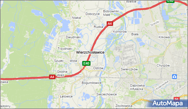 mapa Gosławice gmina Wierzchosławice, Gosławice gmina Wierzchosławice na mapie Targeo