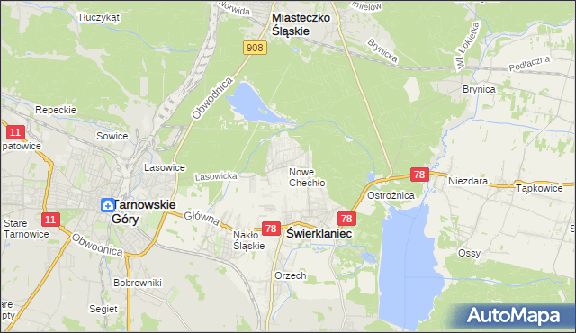 mapa Nowe Chechło, Nowe Chechło na mapie Targeo