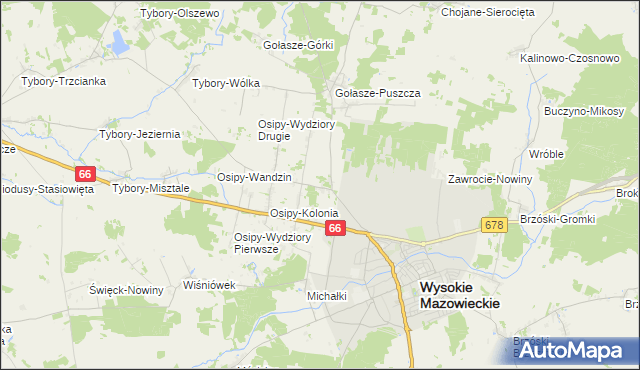 mapa Osipy-Lepertowizna, Osipy-Lepertowizna na mapie Targeo