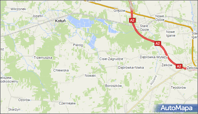 mapa Cisie-Zagrudzie, Cisie-Zagrudzie na mapie Targeo