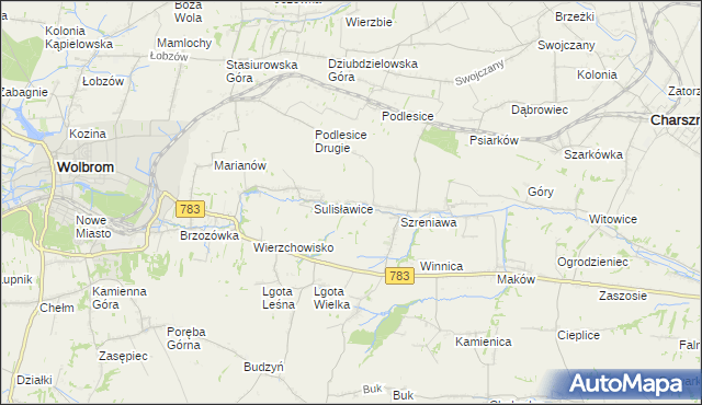 mapa Adamowice gmina Gołcza, Adamowice gmina Gołcza na mapie Targeo