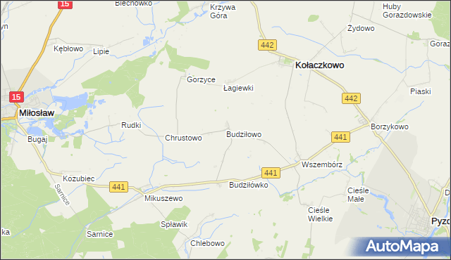 mapa Budziłowo, Budziłowo na mapie Targeo