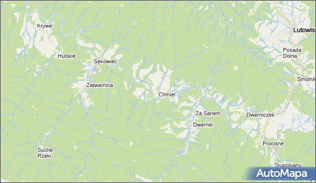 mapa Chmiel, Chmiel na mapie Targeo