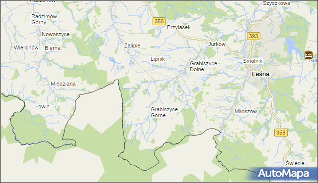 mapa Grabiszyce Średnie, Grabiszyce Średnie na mapie Targeo